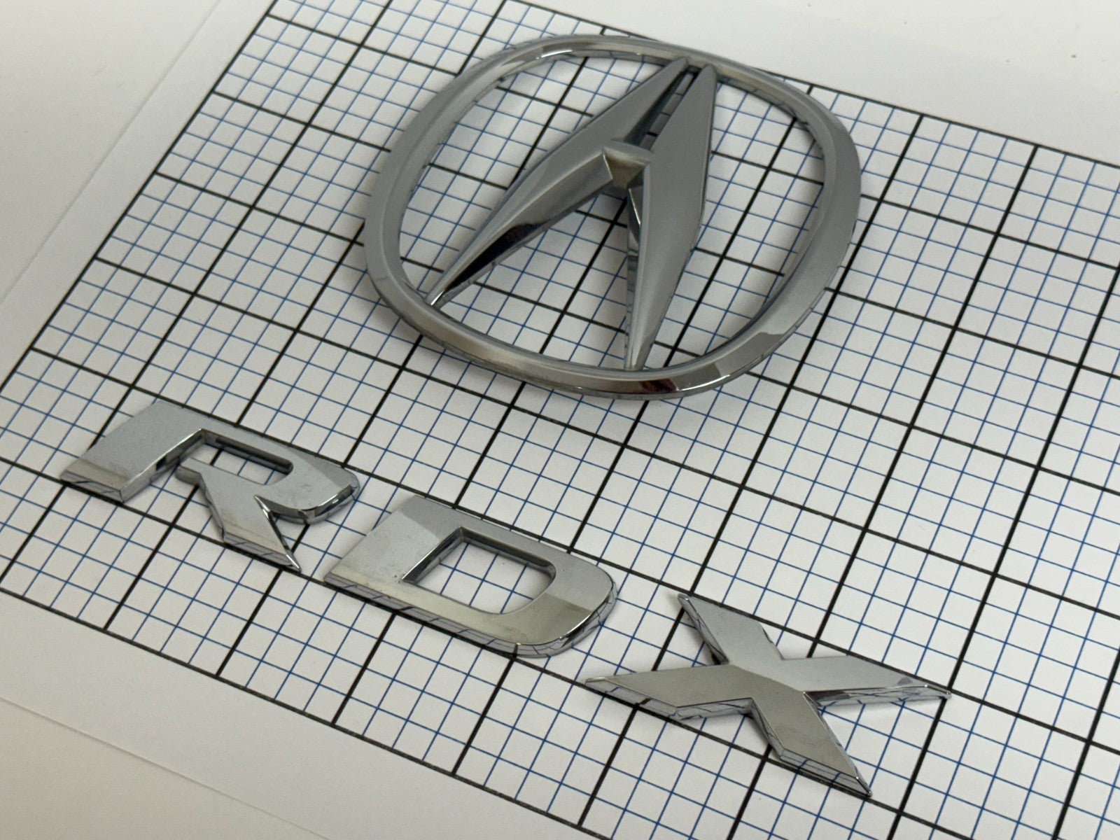 ACURA RDX 2013 2014 2015 2016 2017 2018 Rear Trunk Emblem Badge Logo Set