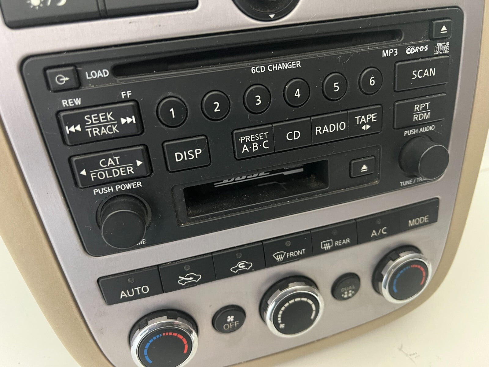NISSAN Murano 2007 DASH Console Radio CD Changer BOSE Beige 28188-cc200