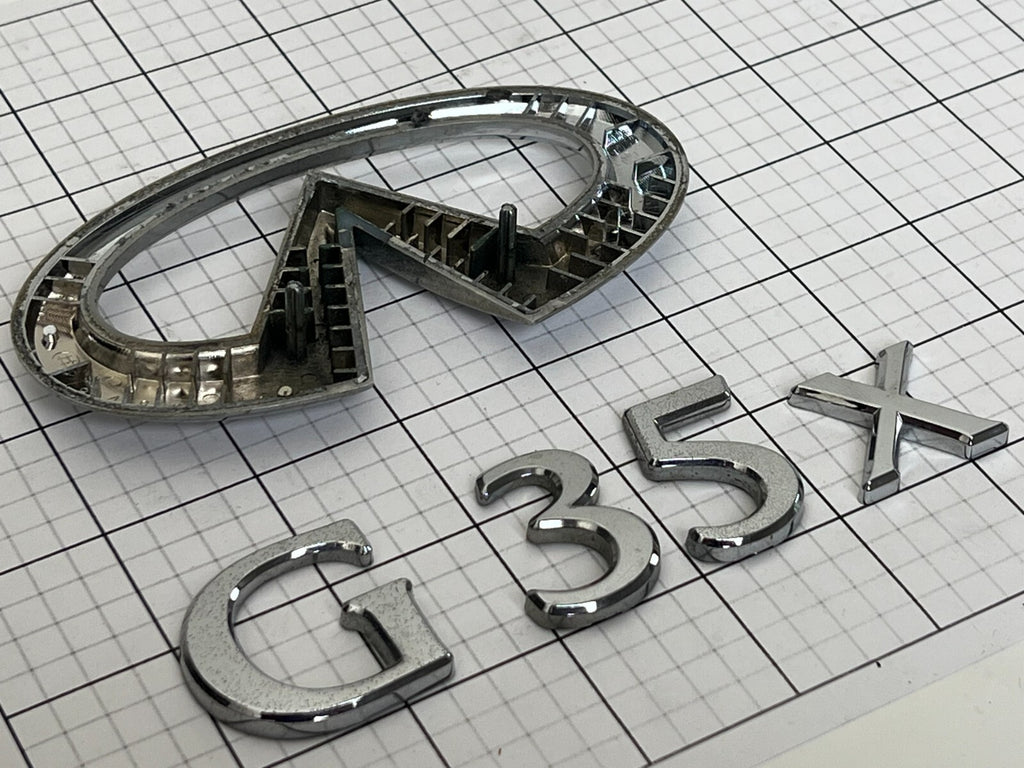 INFINITI G35x Sedan 03 - 06 Trunk Emblem Badge Logo Full Set