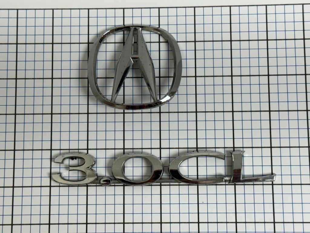 ACURA 3.0cl 1997 1998 1999 Rear Trunk Emblem Badge Logo Set