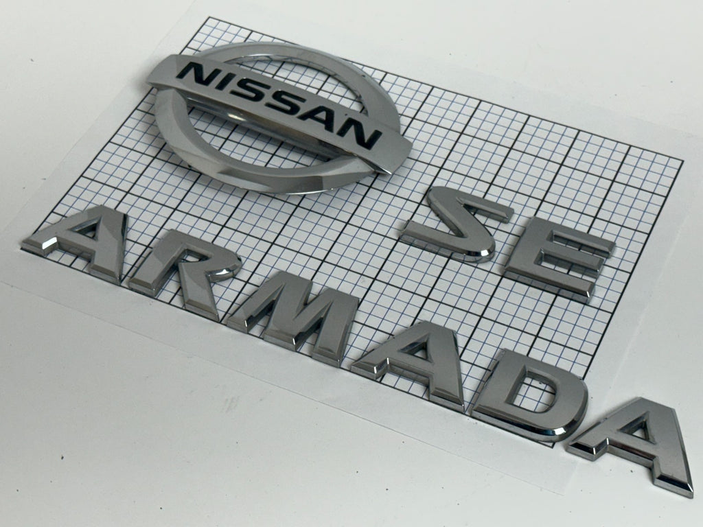 NISSAN Armada SE 2005 - 2015 Trunk Liftgate Emblem Full Set