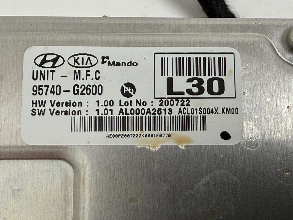 HYUNDAI Ioniq 2020 Front Lane Assist Camera Module 95740-g2600 With Plug