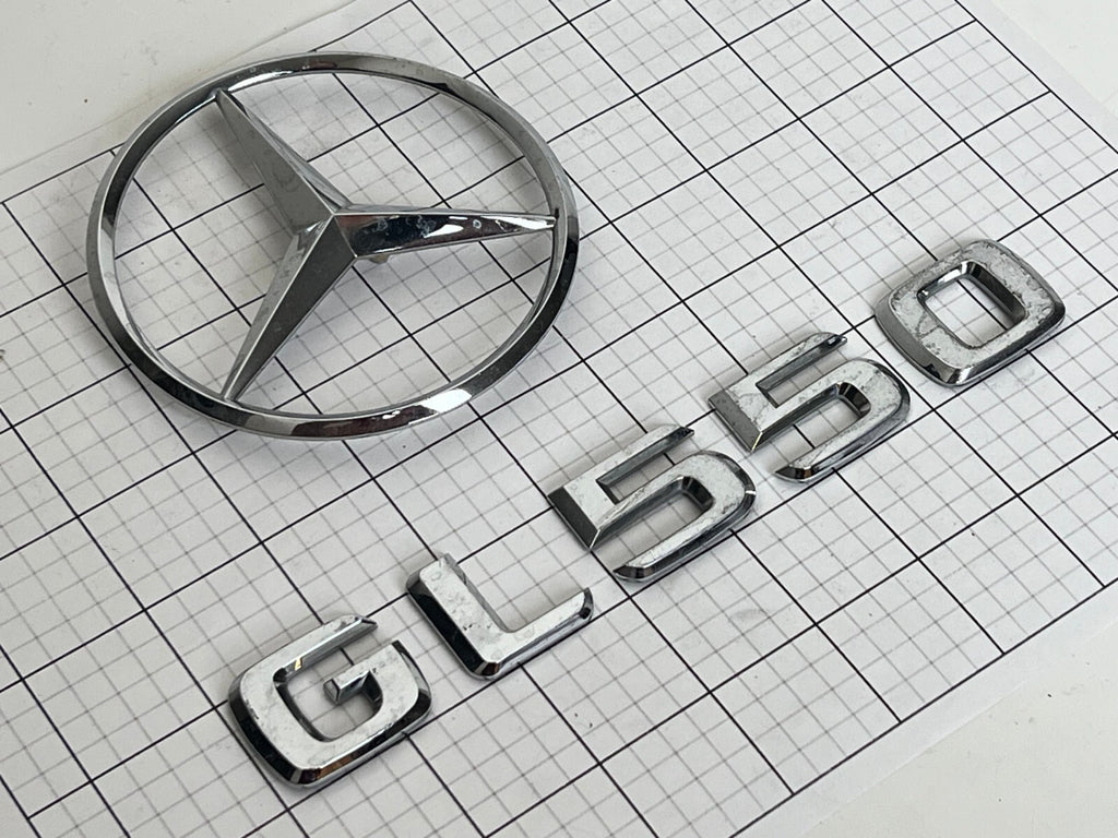 MERCEDES Benz X164 Gl550 Rear Emblem Badge Logo Star Set