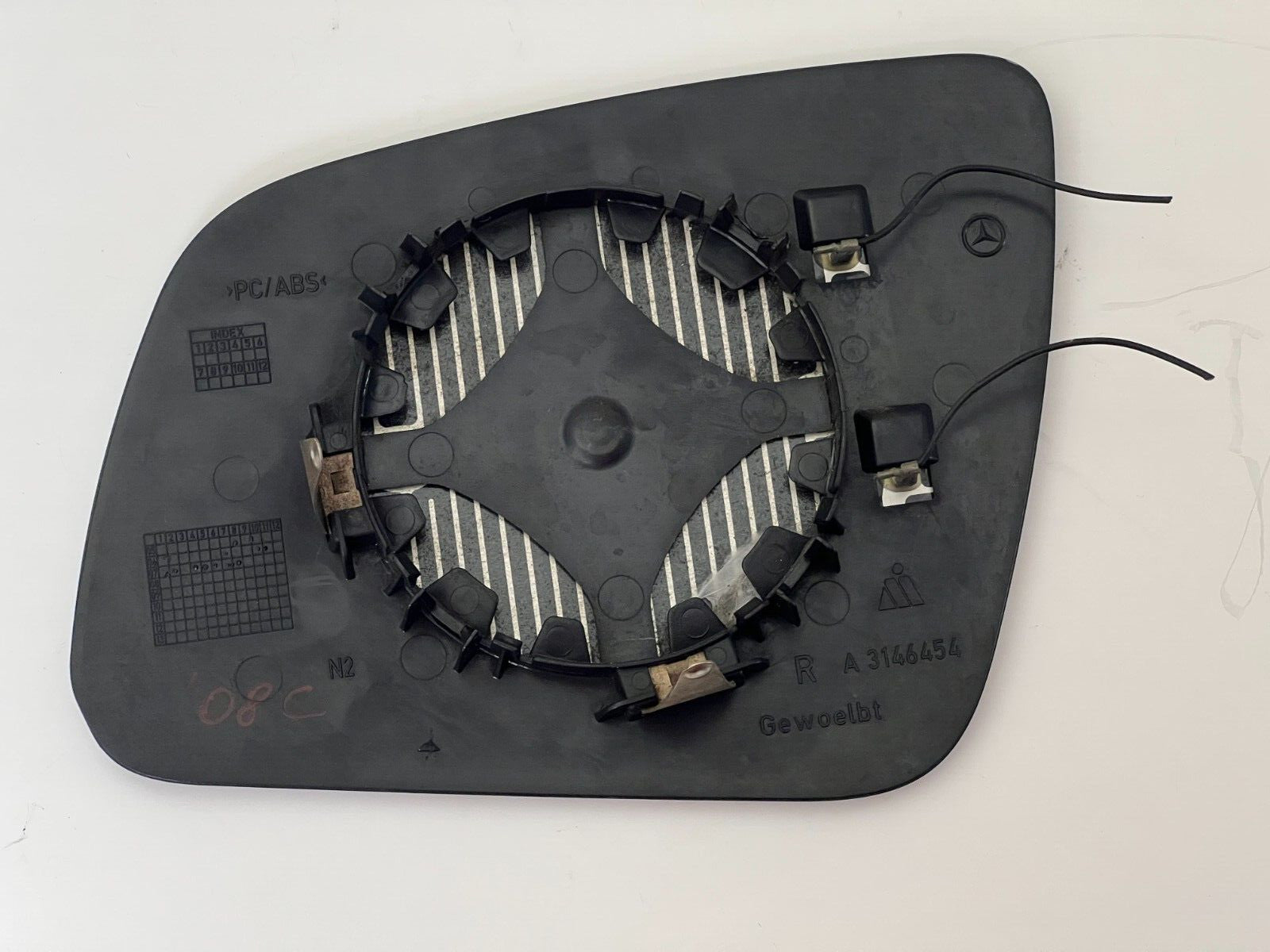 MERCEDES BENZ C Class W204 08-09 Right Side Heated Mirror Glass