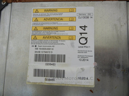 SAAB 9-3 2005 2.0t Convertible ARC Right Left Emergency Rollover Safety Bar