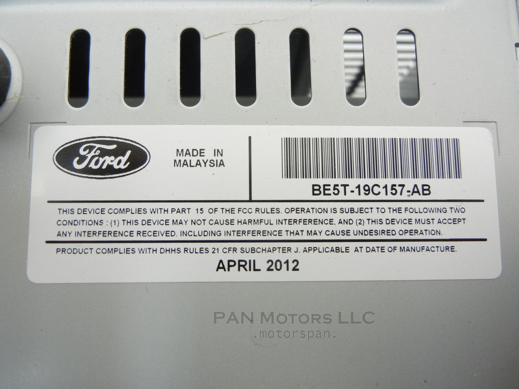 FORD Fusion Mercury Milan CD Player Satellite Radio Be5t-19c157-ab