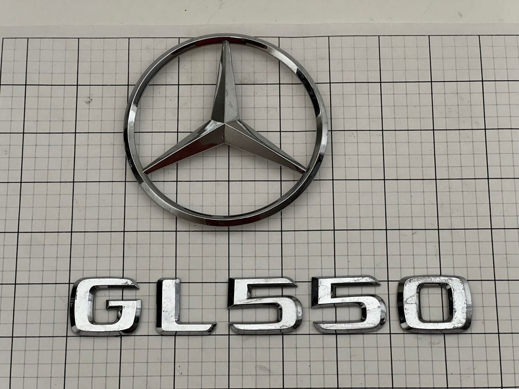 MERCEDES Benz X164 Gl550 Rear Emblem Badge Logo Star Set