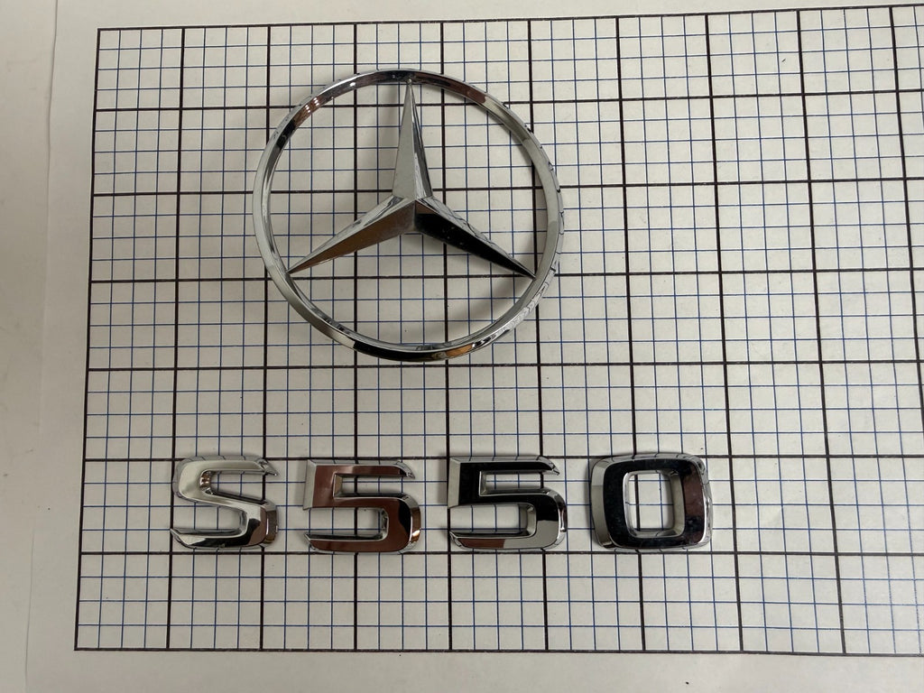 MERCEDES S-class S550 W221 2007 - 2013 Rear Trunk Star Emblem Logo Set