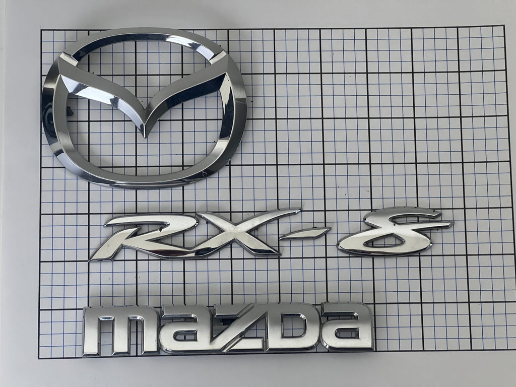 MAZDA Rx-8 Rx8 2004 - 2010 Rear Trunk Emblem Badge Logo Set