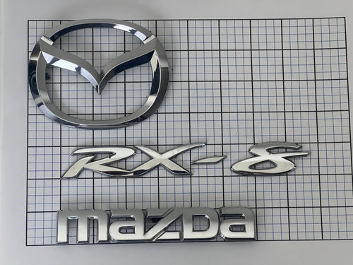 MAZDA Rx-8 Rx8 2004 - 2010 Rear Trunk Emblem Badge Logo Set