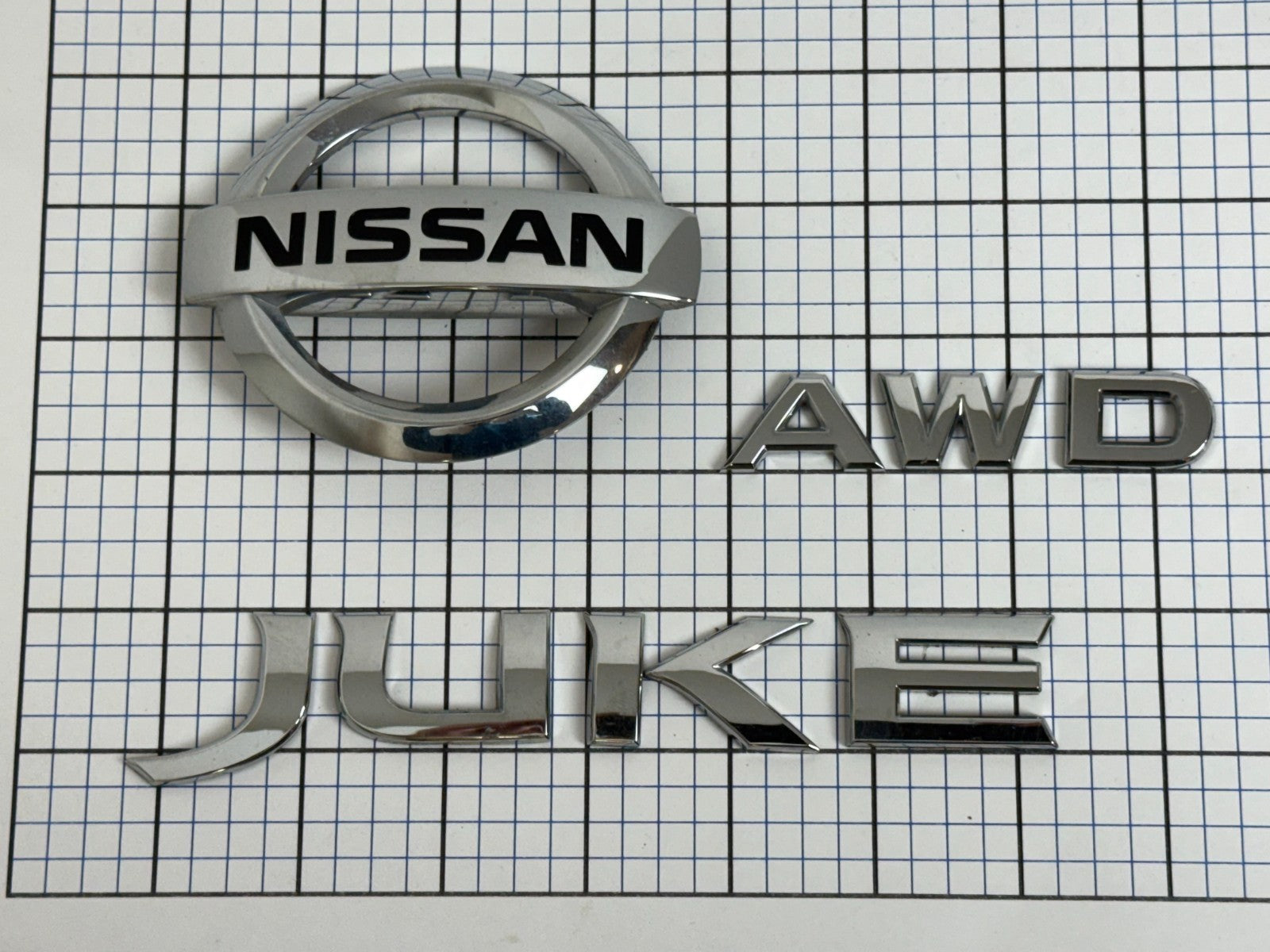 NISSAN JUKE AWD Trunk Liftgate Emblem Full Set