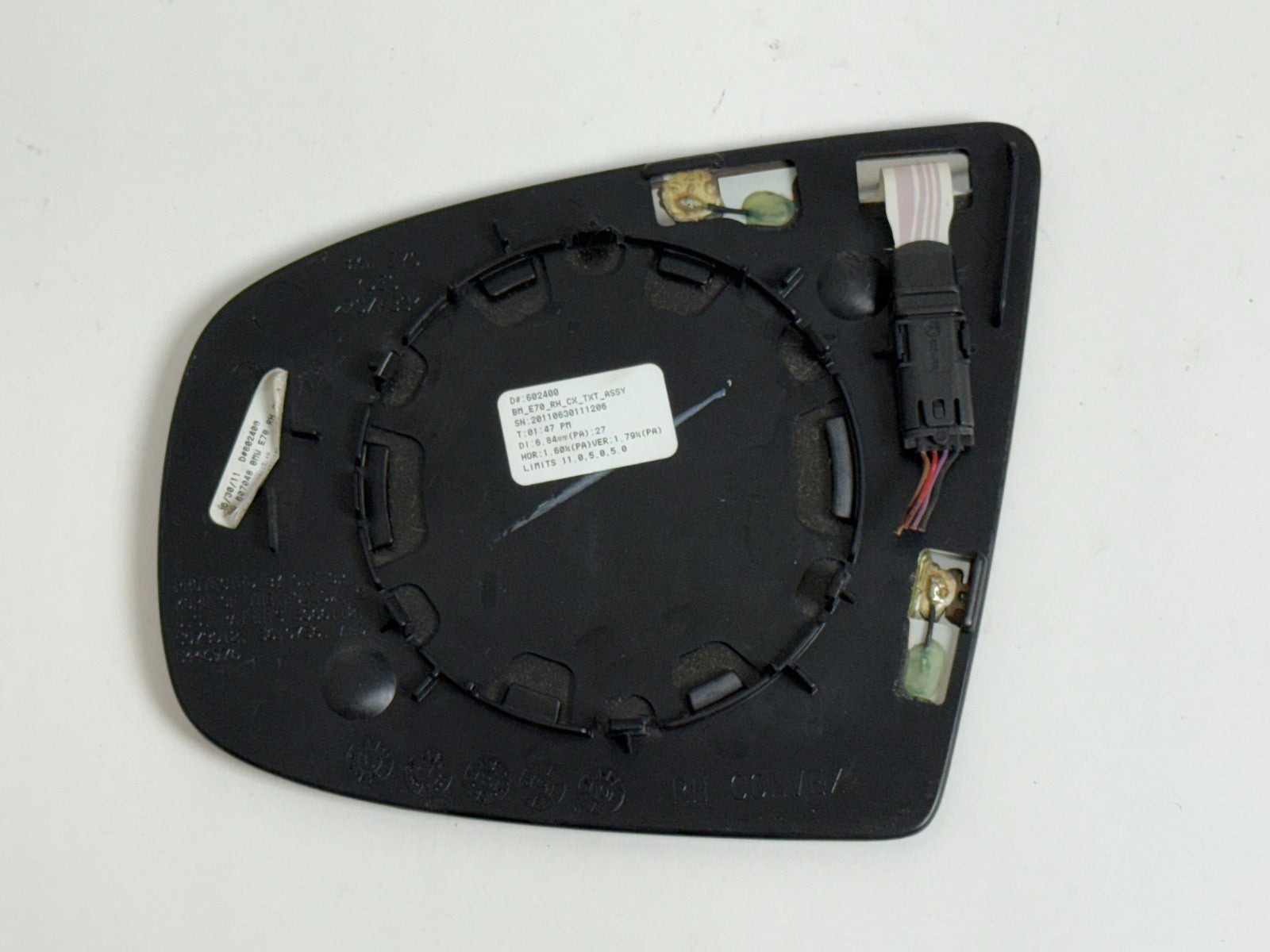 BMW E70 X5 07 - 13 Right Door Passenger Side Heated Auto Dim Mirror Glass