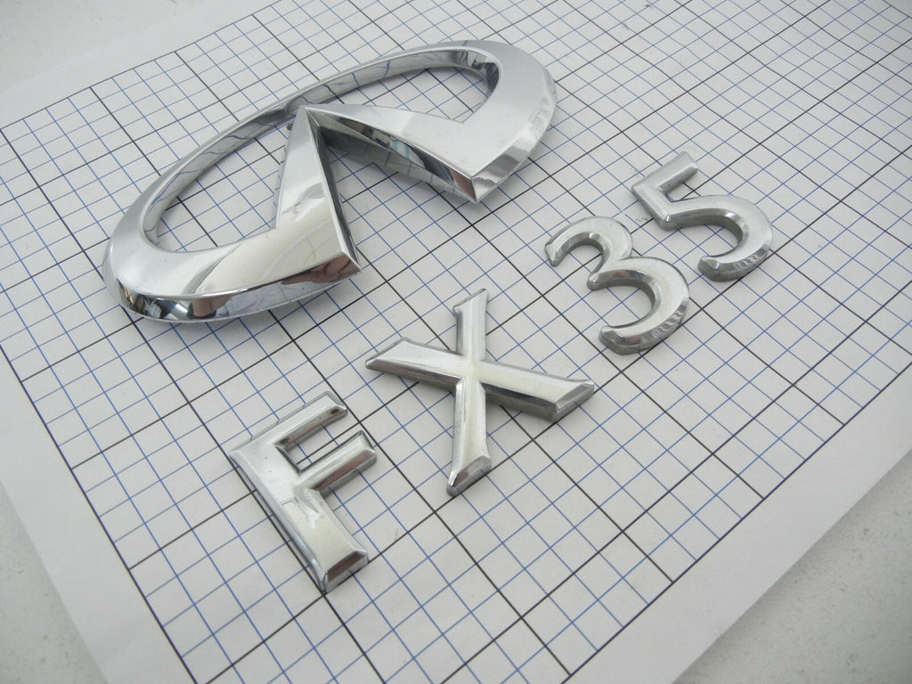 INFINITI Fx35 03 - 08 Trunk Emblem Badge Logo Set