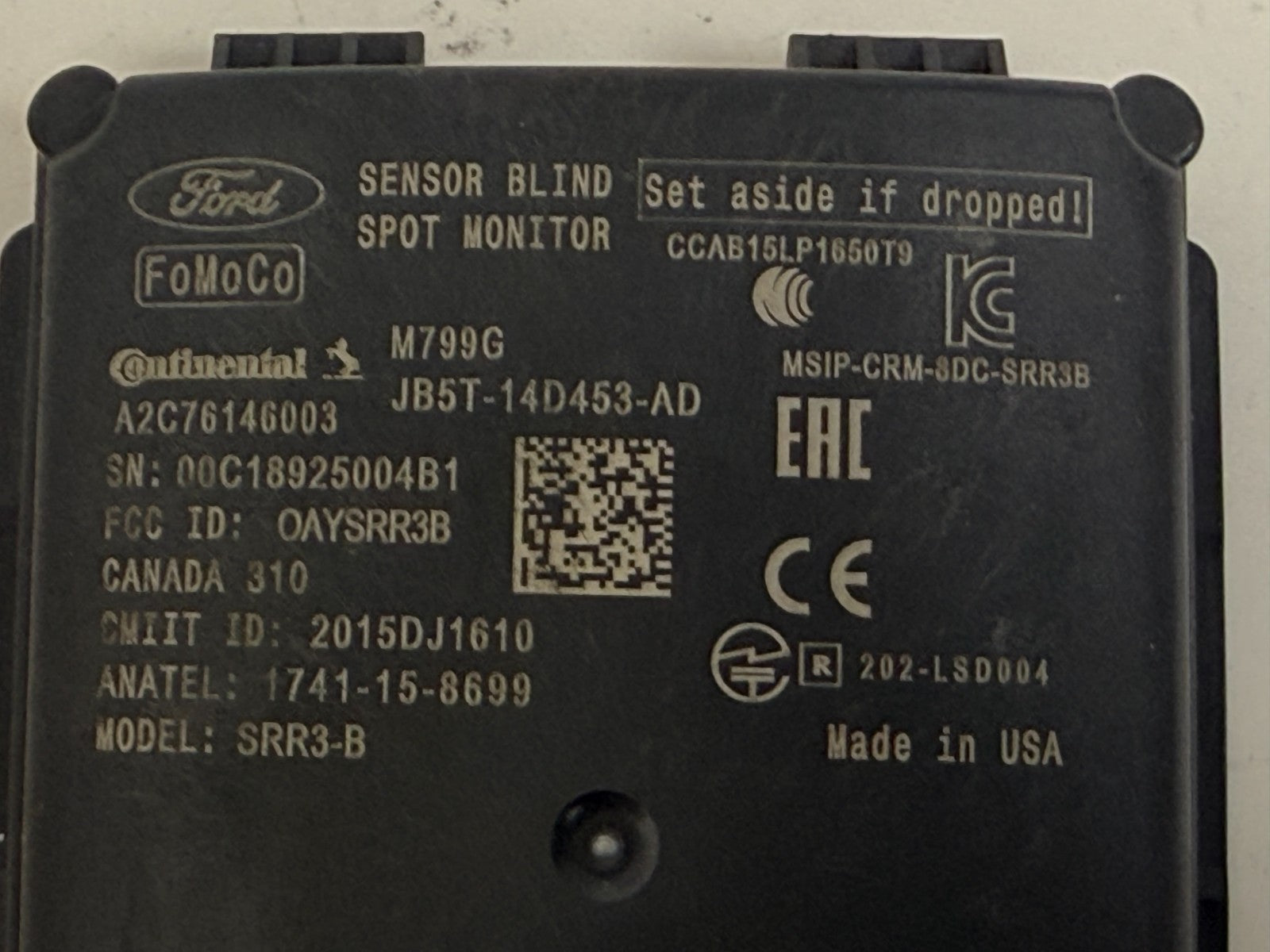 FORD Explorer 2017-2019 REAR Right Blind SPOT Sensor Module Jb5t14d453ad
