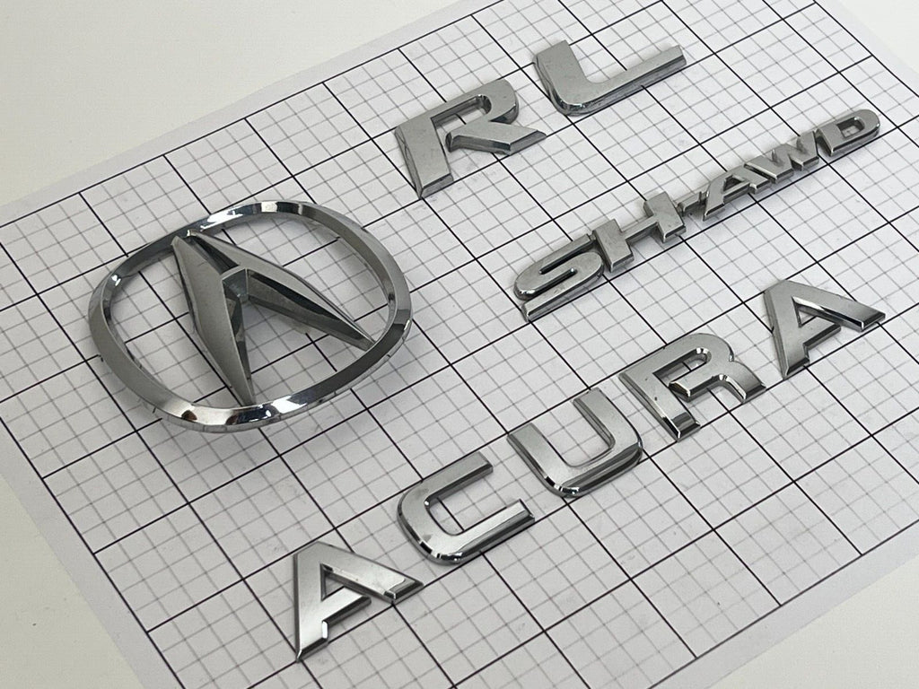 ACURA RL Sh-awd 2005 2006 2007 2008 Rear Trunk Emblem Badge Logo Full Set