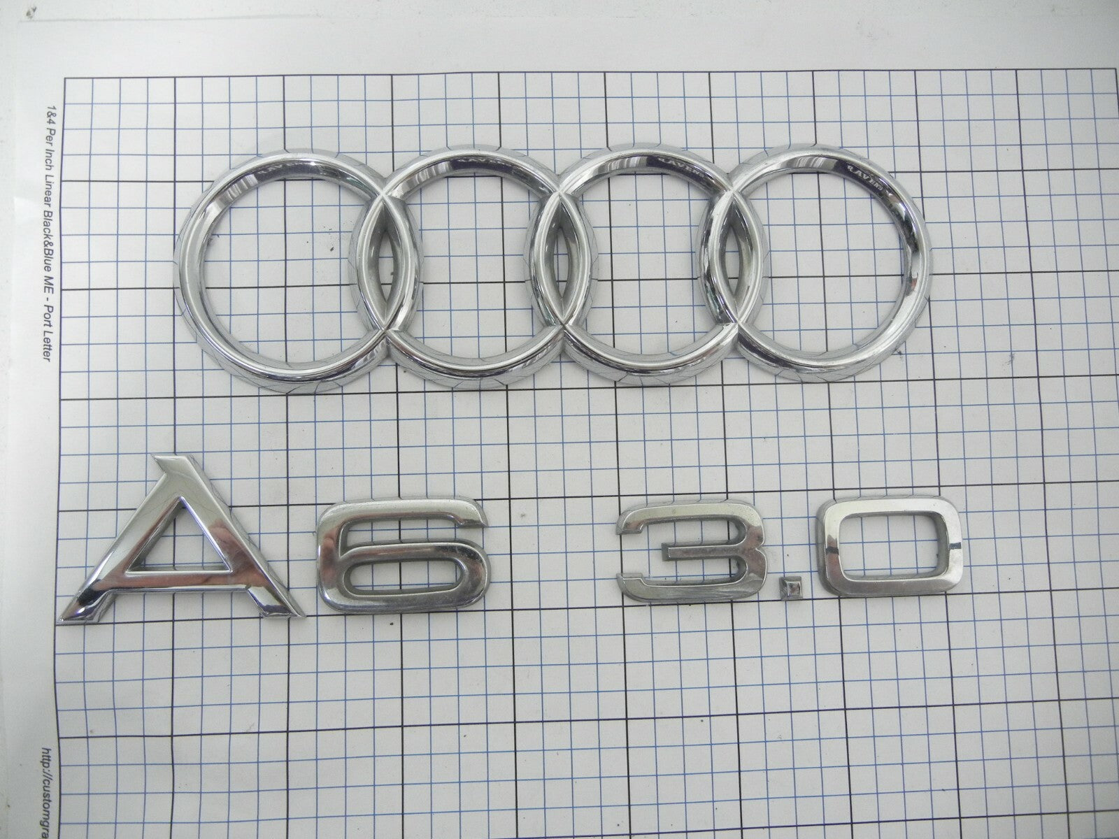 AUDI A6 2003 2004 Ring 3.0 Trunk Emblem Badge