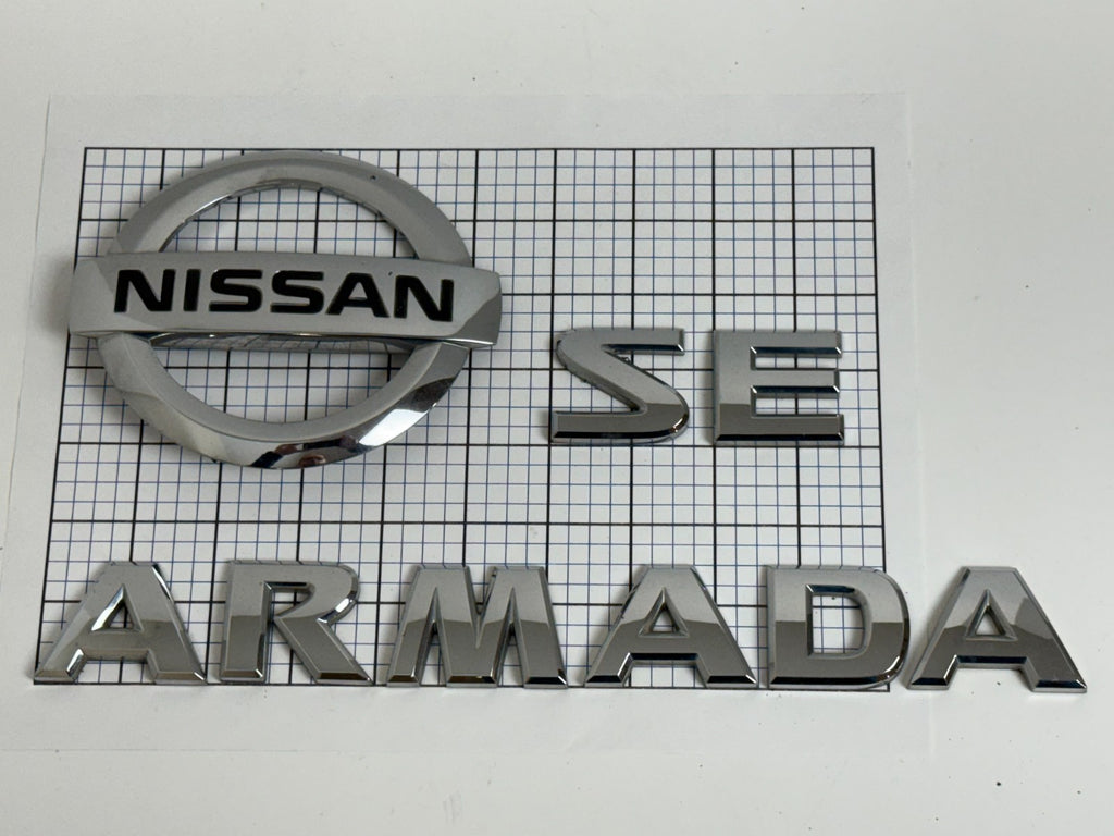 NISSAN Armada SE 2005 - 2015 Trunk Liftgate Emblem Full Set