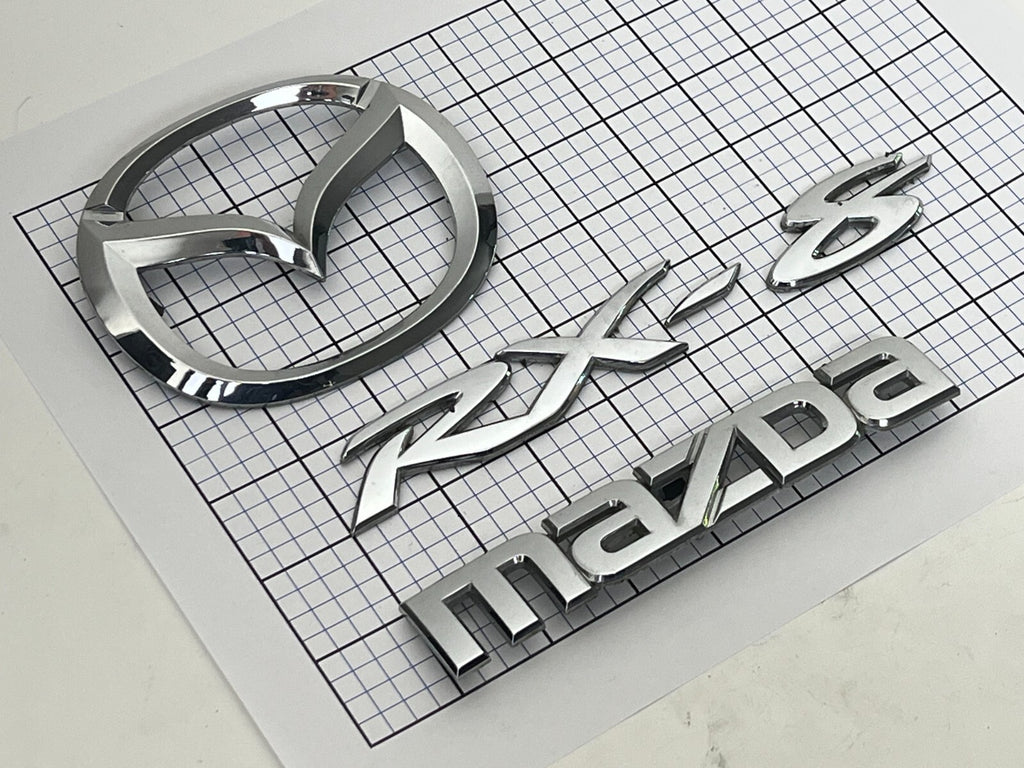 MAZDA Rx-8 Rx8 2004 - 2010 Rear Trunk Emblem Badge Logo Set