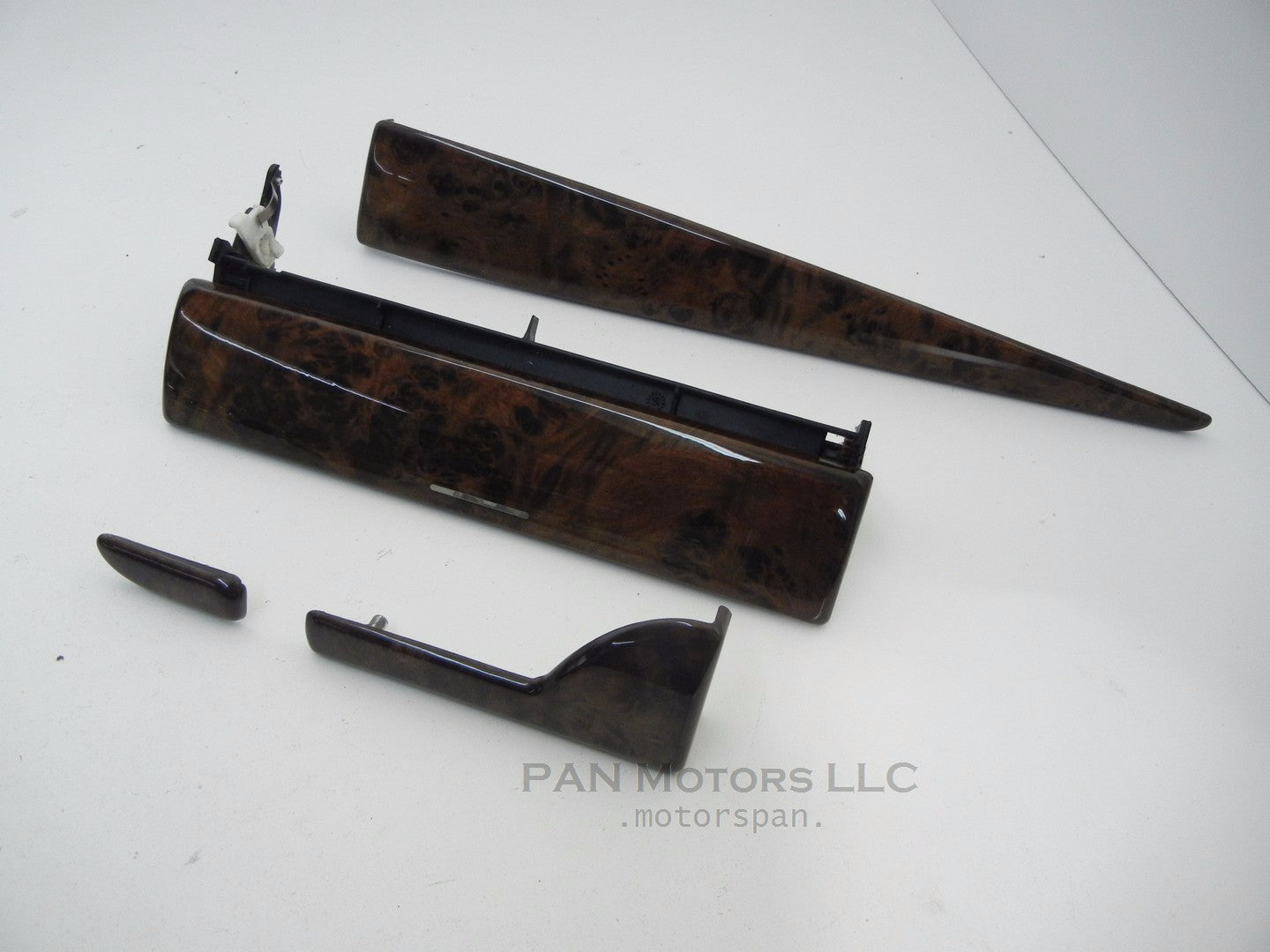 BMW X5 E53 Dash Upper Fine Wood Trim With Hinged Center Full Set