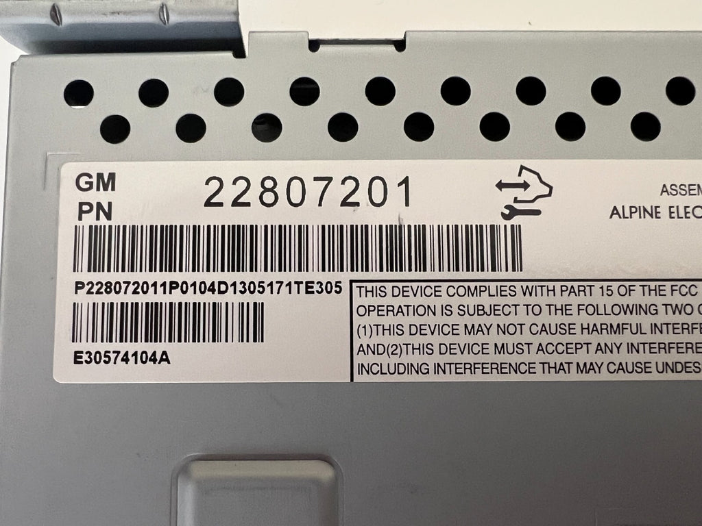 CHEVROLET Equinox GMC Terrain Dash Radio Display Screen GM 22807201 2012