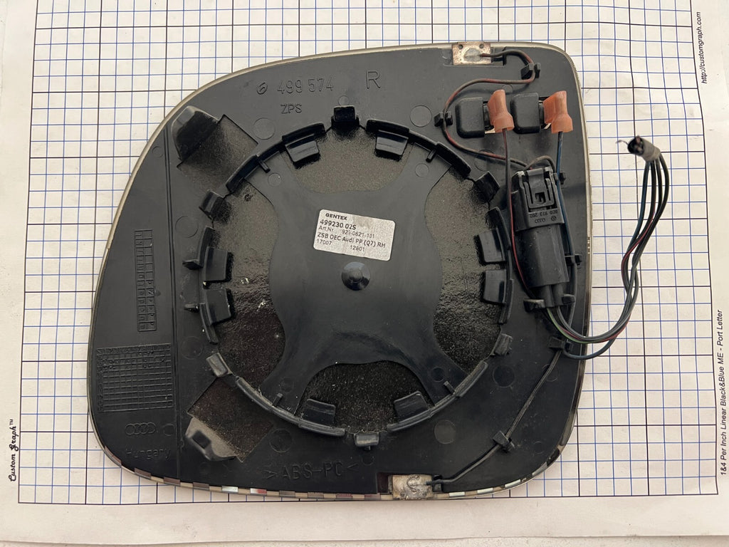 AUDI Q7 2008 Passenger Door Right Side Heated Auto Dim Mirror Glass RH