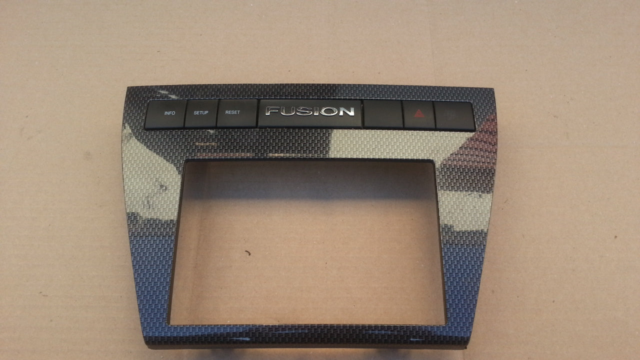FORD Fusion 2008 Front Center Console Radio Bezel Carbon Hazard Switch