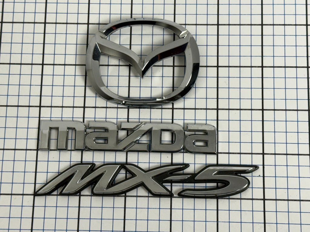 MAZDA Mx5 Mx-5 2006 - 2011 Rear Trunk Emblem Badge Logo Set
