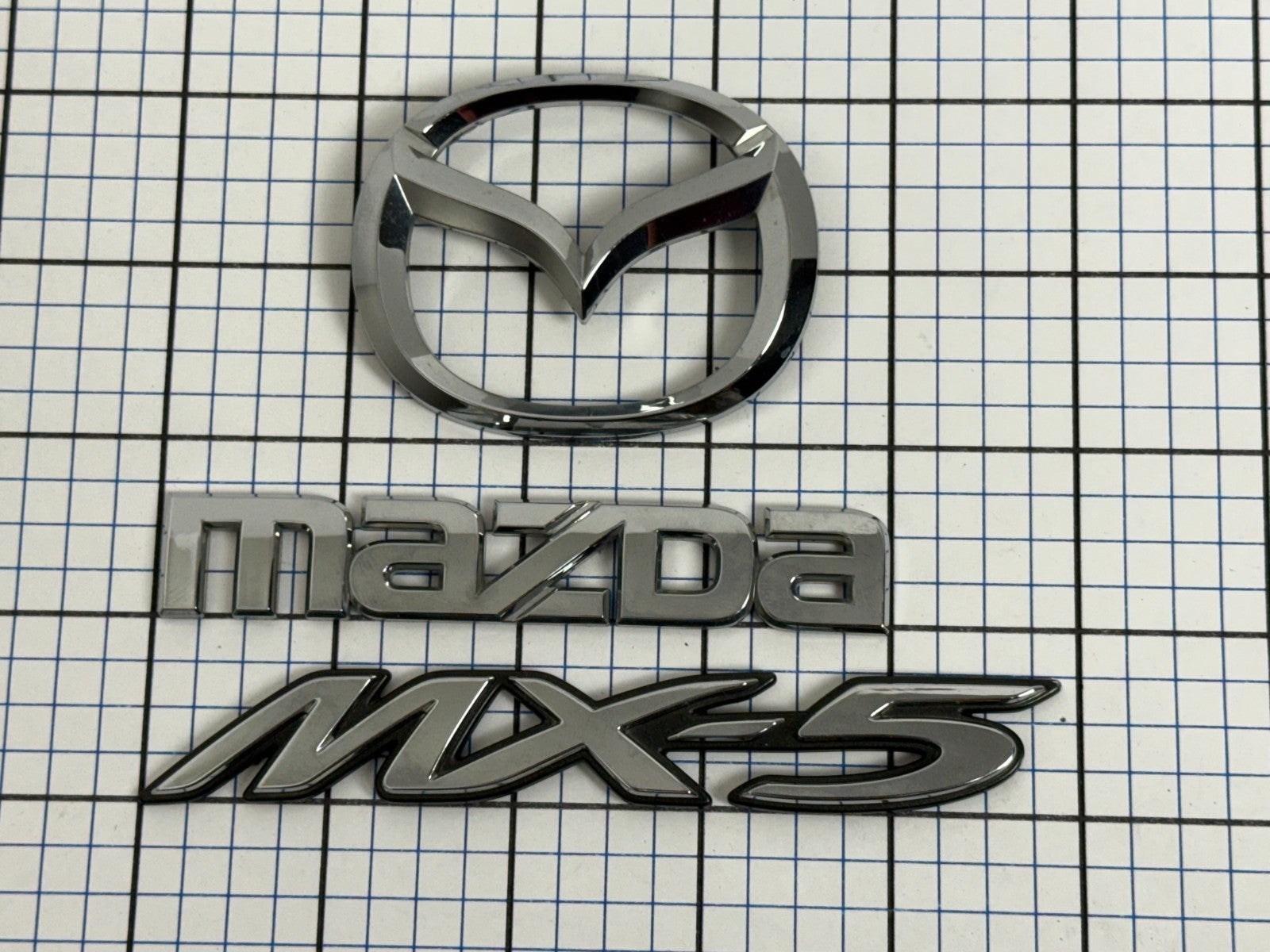 MAZDA Mx5 Mx-5 2006 - 2011 Rear Trunk Emblem Badge Logo Set