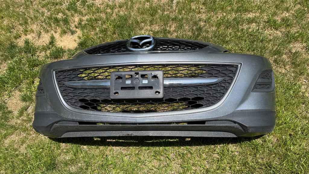 2010-2012 Mazda Cx-9 Front Bumper Shell Cover With Grilles And Foam Insert Gray