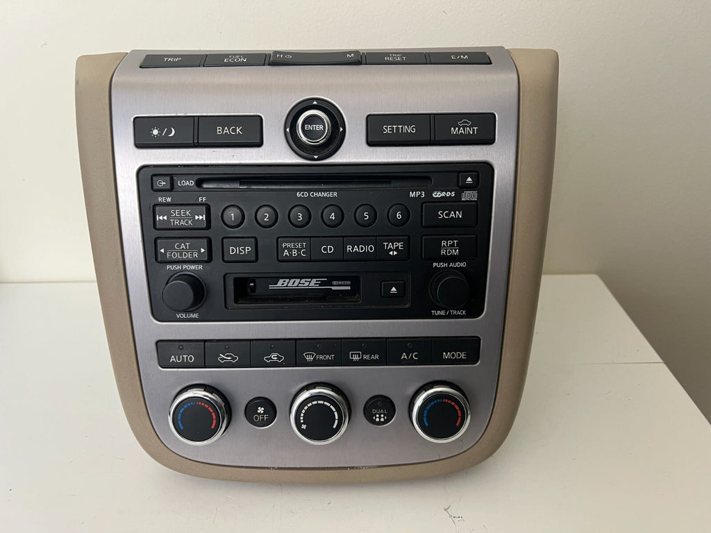 NISSAN Murano 2007 DASH Console Radio CD Changer BOSE Beige 28188-cc200