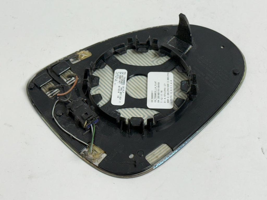 VW Touareg 2014 Left Heated Auto Dimming Mirror Glass 7p6857521c 11-18