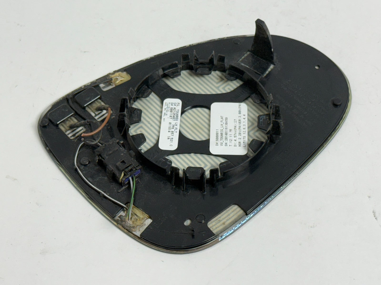 VW Touareg 2014 Left Heated Auto Dimming Mirror Glass 7p6857521c 11-18