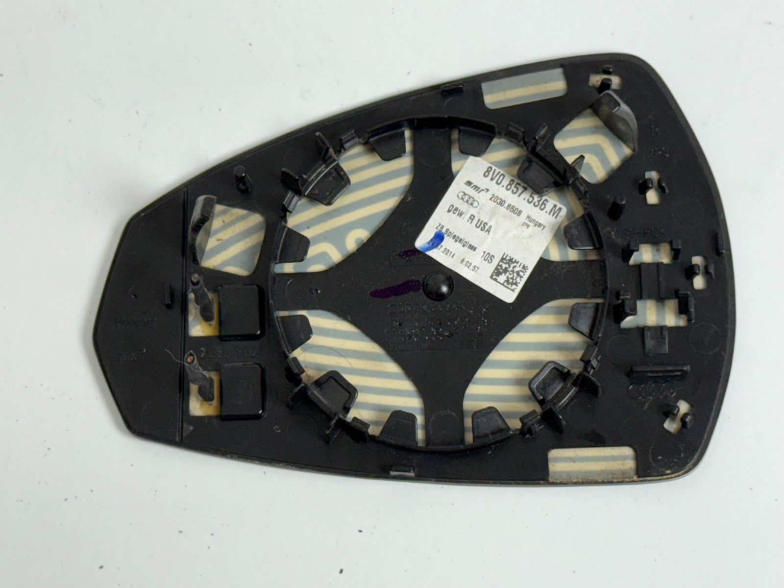 AUDI A3 2015 - 2018 Right Passenger Side Door Heated Mirror Glass 8v0857536m RH
