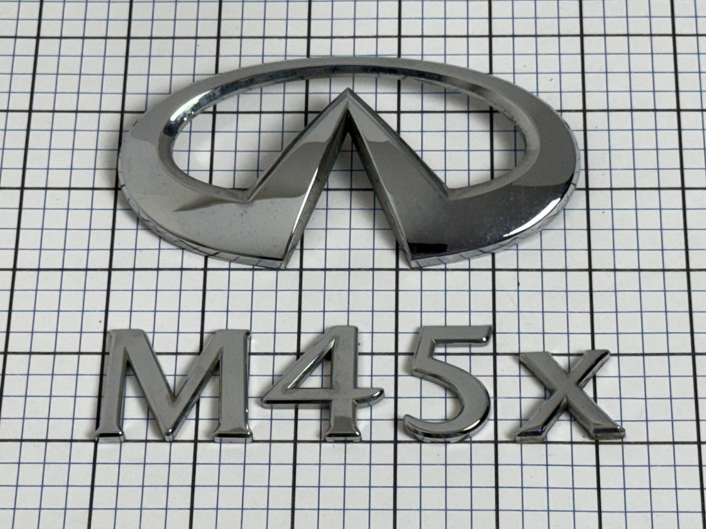 INFINITI M45x Sedan 06 - 10 Trunk Emblem Badge Logo Full Set