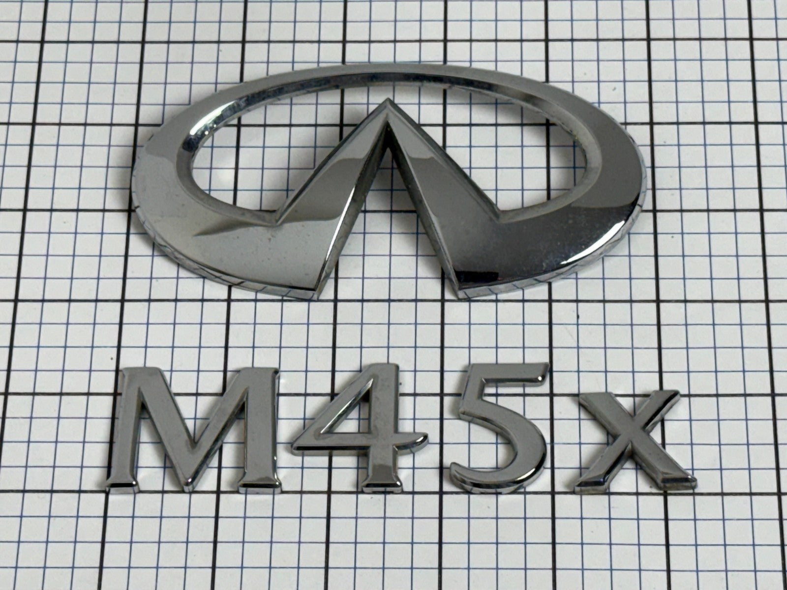 INFINITI M45x Sedan 06 - 10 Trunk Emblem Badge Logo Full Set