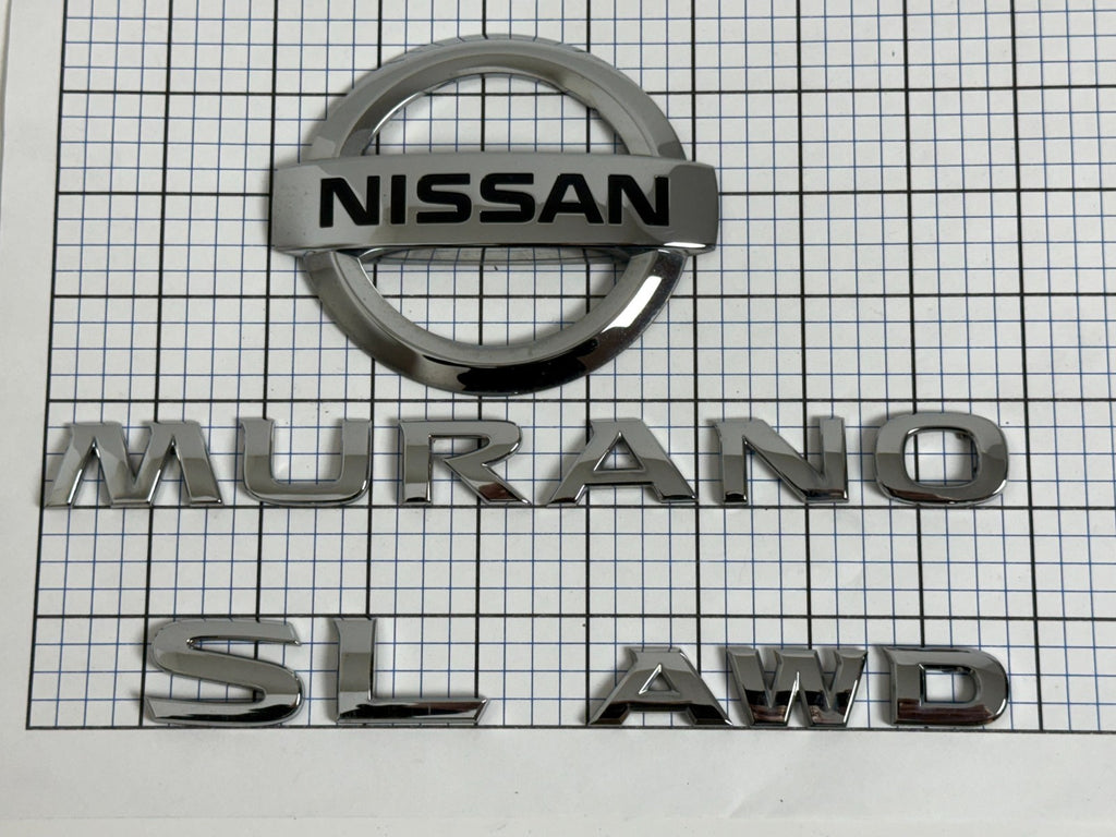 NISSAN Murano SL AWD 2016-2023 Trunk Liftgate Emblem Set
