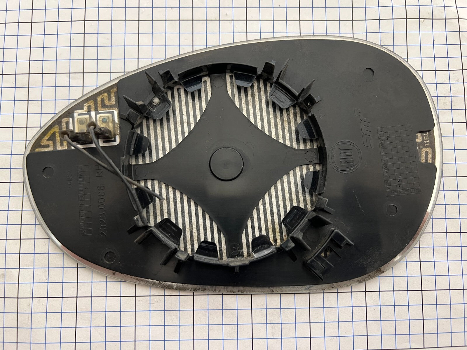 FIAT 500 Right DOOR Passenger SIDE Heated Mirror Glass 2012 - 2019 RH