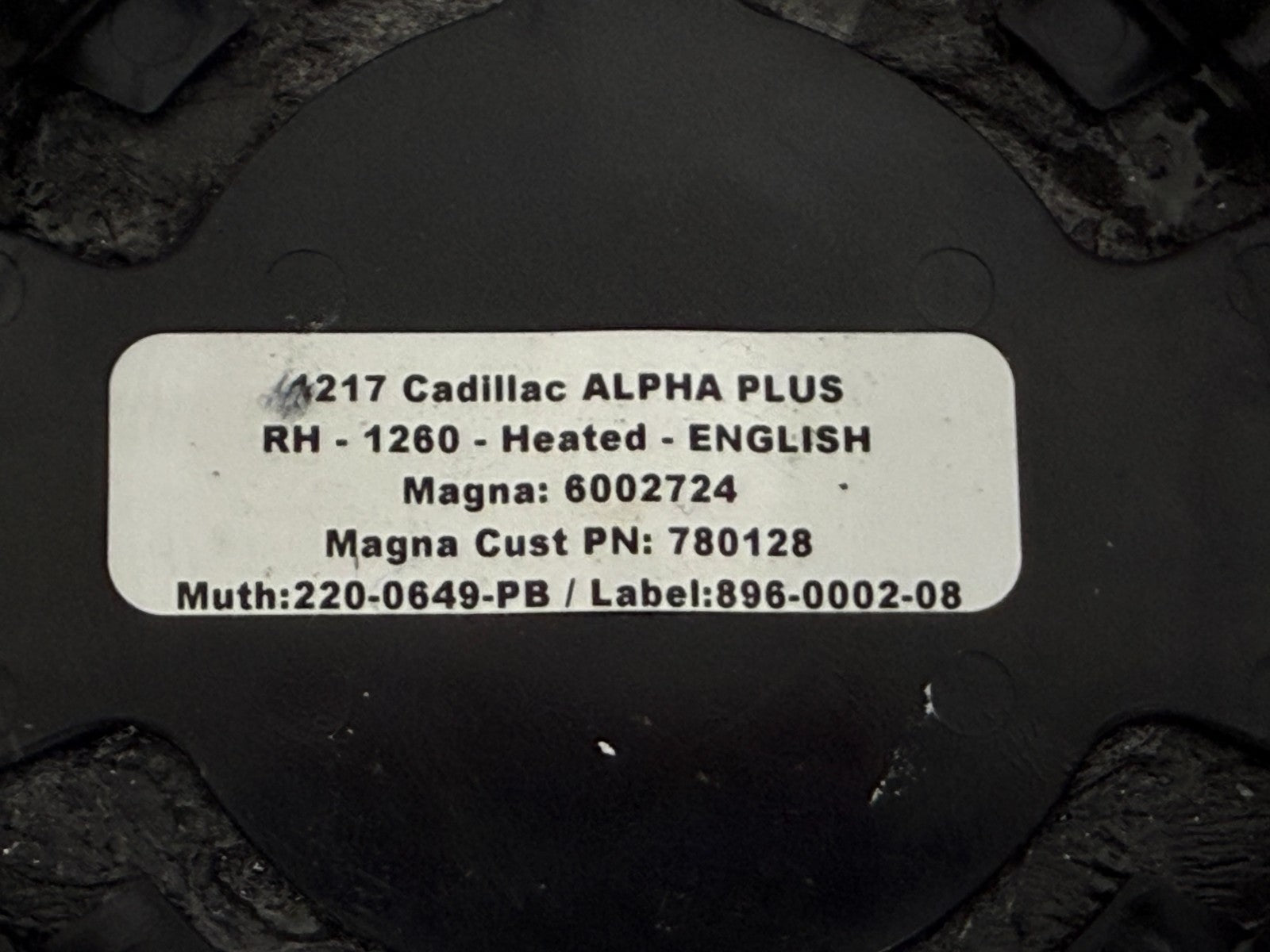 CADILLAC CTS 2015 - 2019 Right Side Star Blind Spot LED Heated Mirror Glass