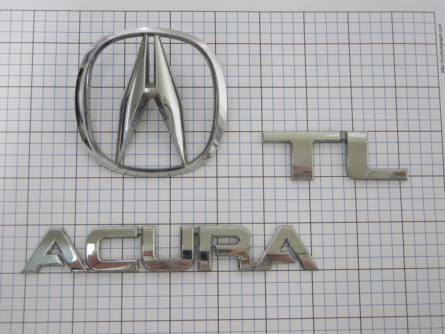 ACURA TL 2004 Trunk Emblem Logo Full Set 75701-sep-a00