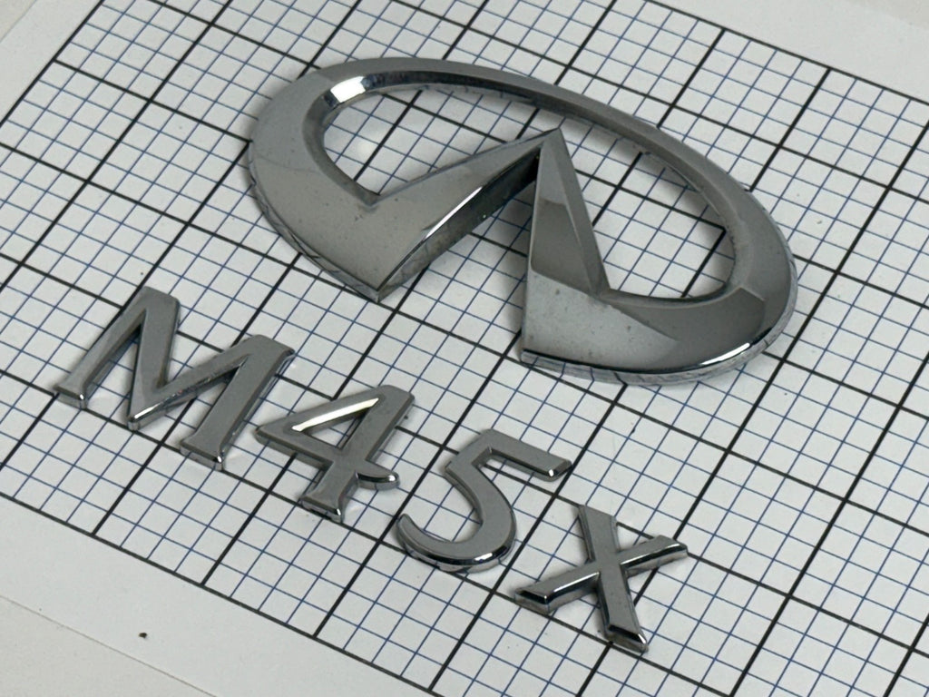 INFINITI M45x Sedan 06 - 10 Trunk Emblem Badge Logo Full Set