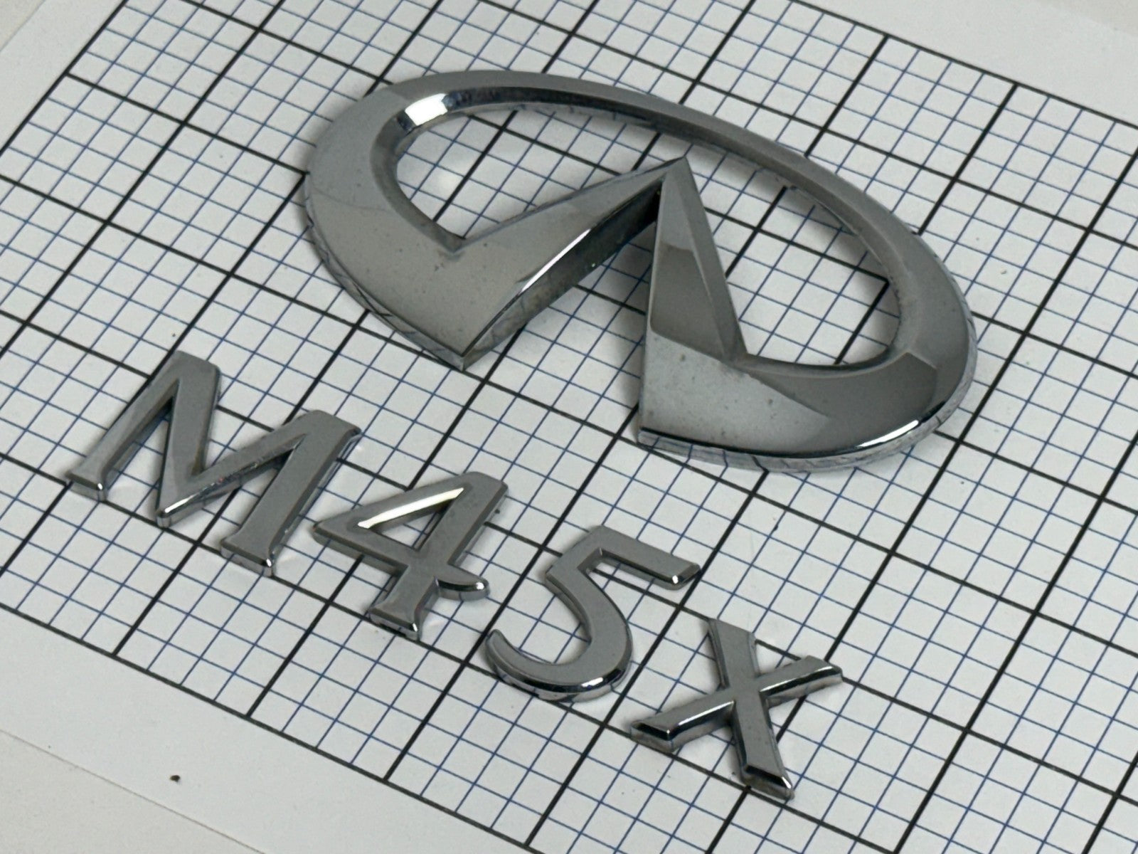 INFINITI M45x Sedan 06 - 10 Trunk Emblem Badge Logo Full Set