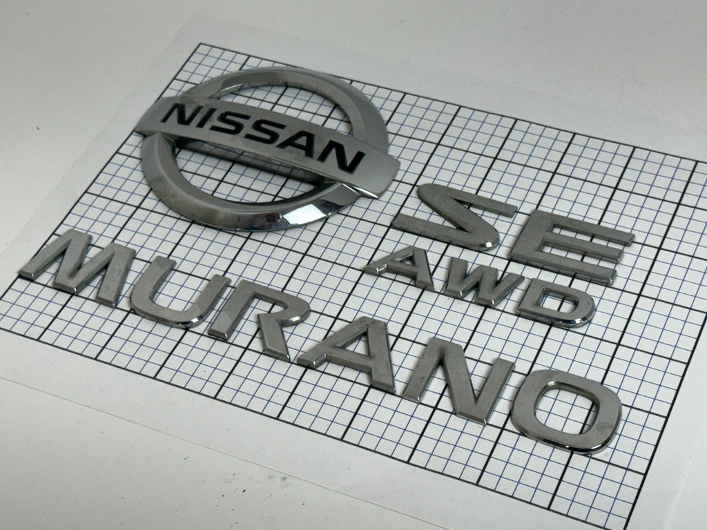 NISSAN Murano SE AWD 2003-2007 Trunk Liftgate Emblem Set